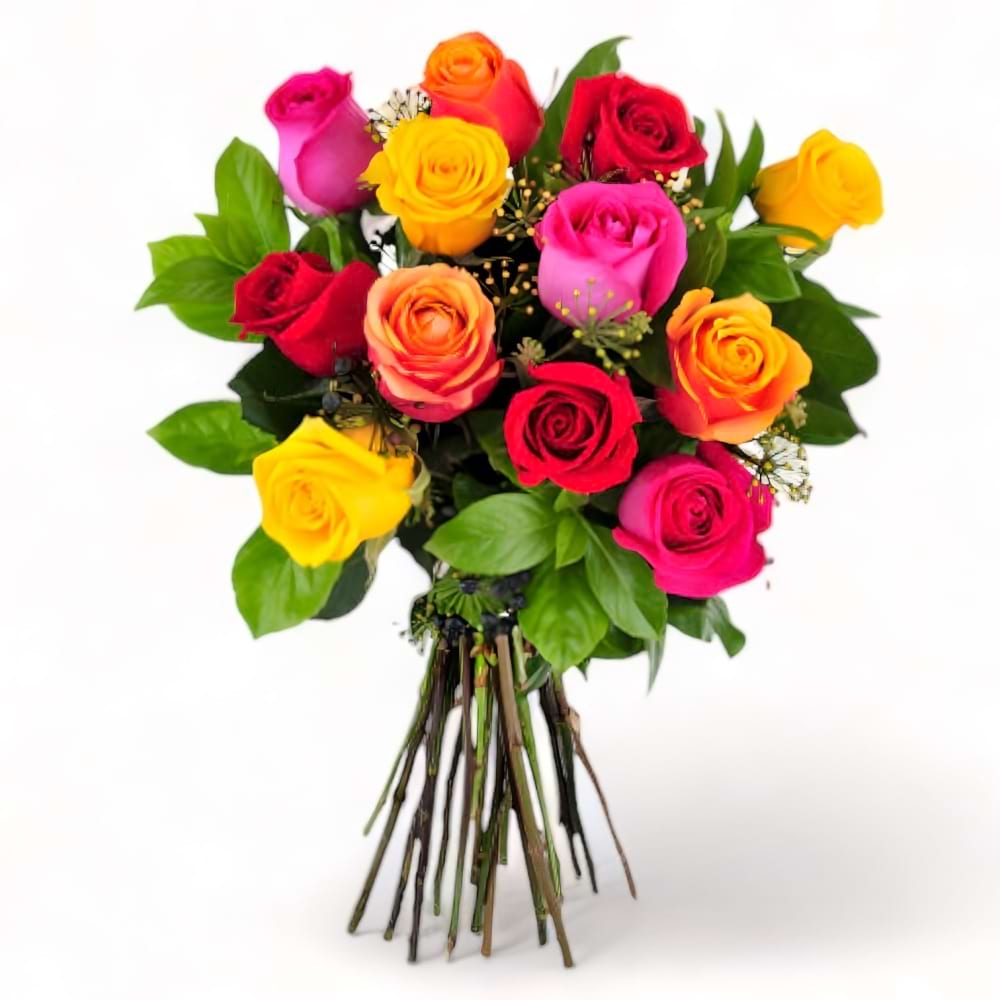 Rainbow Roses Brisbane Flower Bouquet Delivery
