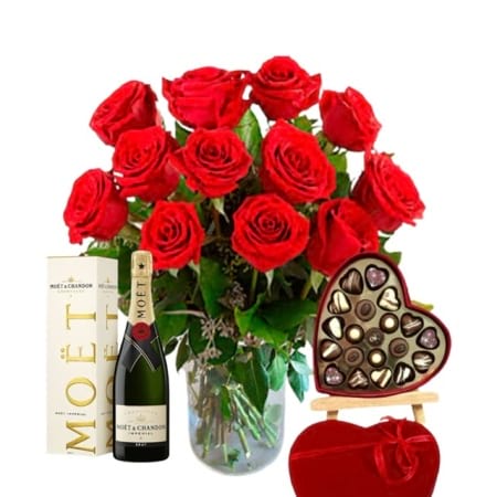 Velvet Heart Chocolates and Roses