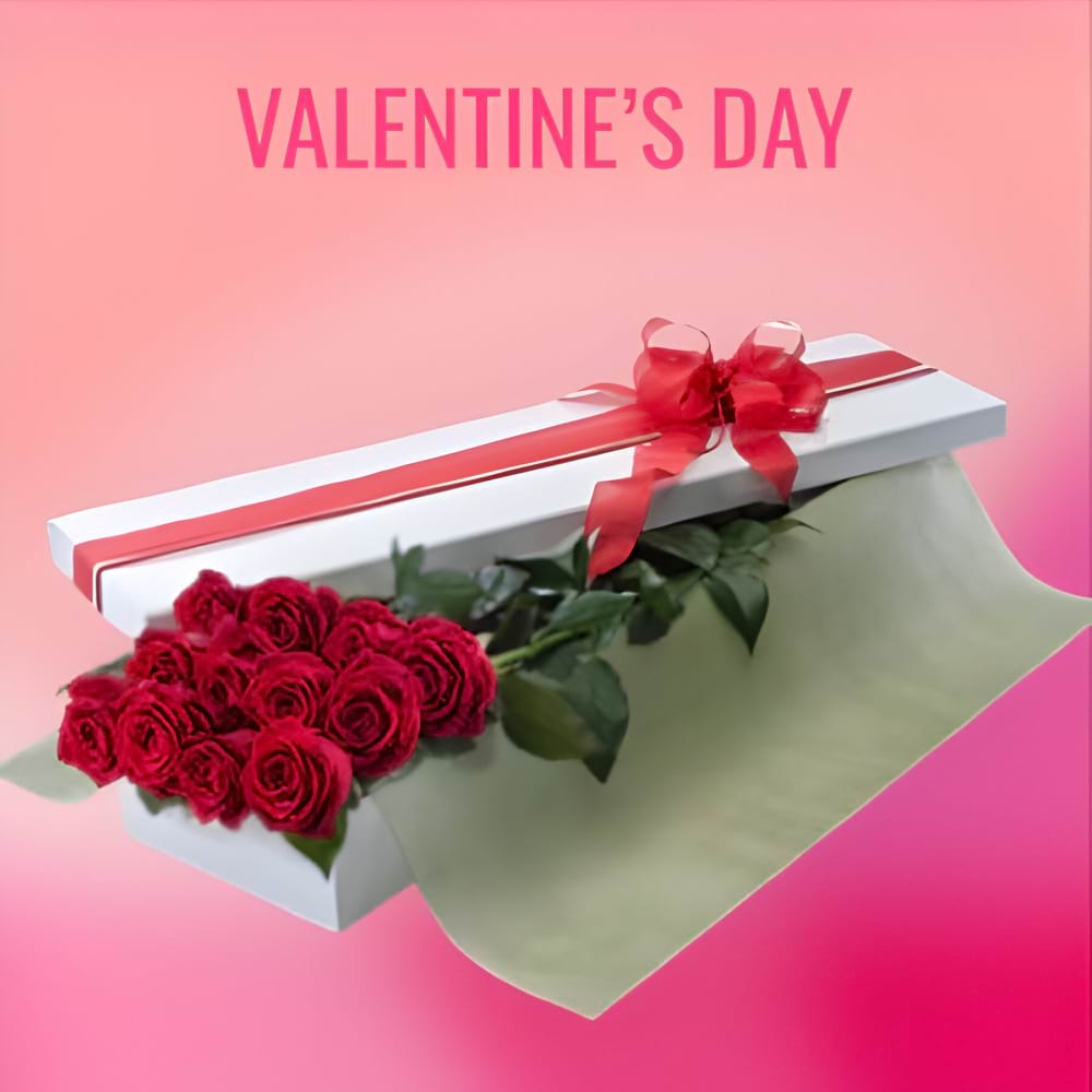 Valentineâ€™s Day Boxed Roses