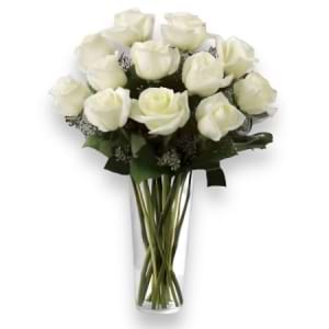 White Roses in a Vase